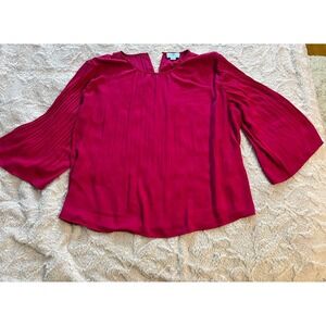 Women's CeCe 3/4 Sleeve Maroon Dress Shirt Size XL